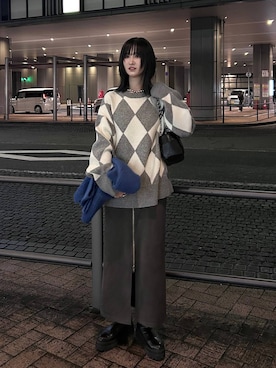 「アイテム（ストール/ショール）」を使った、chinatsu.さん（レディース・163cm・20代）の秋コーディネート