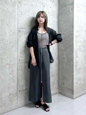 「アイテム（その他トップス）」を使った、chinatsu.さん（レディース・163cm・20代）の夏コーディネート