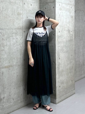 「アイテム（キャップ）」を使った、chinatsu.さん（レディース・163cm・20代）の春コーディネート