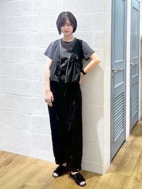 「骨格ウェーブ」｜「アイテム（ベスト）」を使った、chinatsu.さん（レディース・163cm）の夏コーディネート