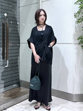 「アイテム（テーラードジャケット）」を使った、chinatsu.さん（レディース・163cm・20代）の夏コーディネート