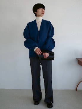 「アイテム（クラッチバッグ）」を使った、RIM.ARK staffさん（レディース・171cm）の秋コーディネート