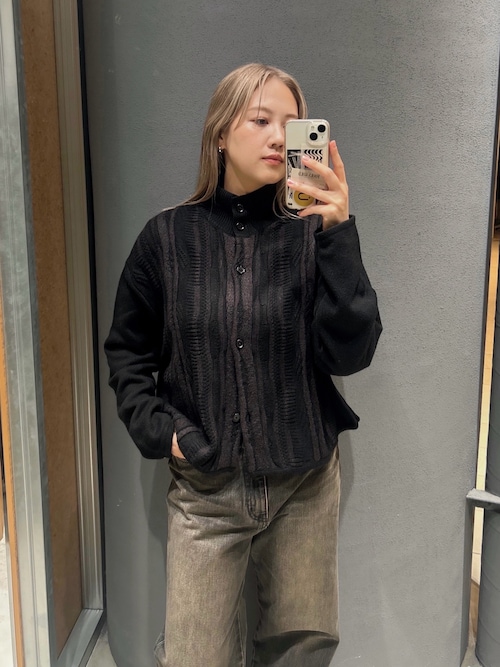 RIM.ARK カーディガン Different surfaces knit CD ディファレント