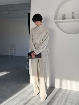 「アイテム（クラッチバッグ）」を使った、RIM.ARK staffさん（レディース・171cm）の秋コーディネート