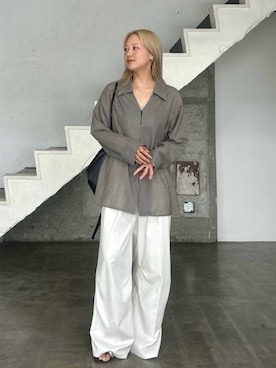 「RIM.ARK（リムアーク）のアイテム」を使った、RIM.ARK staffさん（レディース・158cm）の夏コーディネート