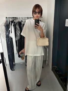 Oversize woven T/SH オーバーサイズウーブンティーシャツを使った人気