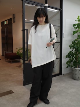 「RIM.ARK（リムアーク）のアイテム」を使った、RIM.ARK staffさん（レディース・160cm）の夏コーディネート