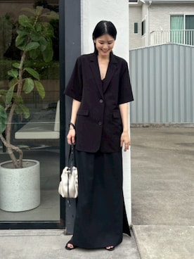 「黒」｜RIM.ARK staffさん（レディース・170cm）の春コーディネート