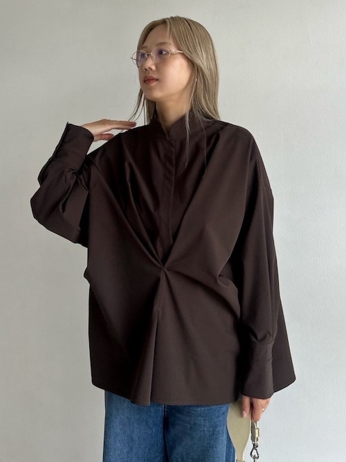 Tuck point wide shirt(タック ポイント ワイド シャツ)