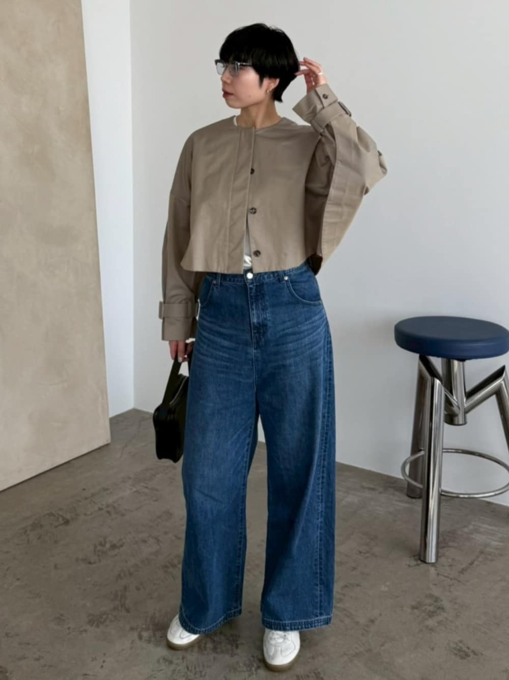 RIM.ARK（リムアーク）の「Middle straight blue denim ミドル