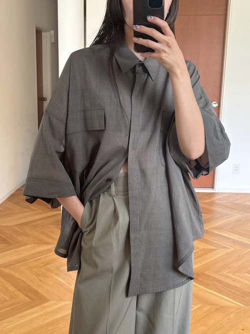 Oversized check pattern SH オーバーサイズドチェックパターン