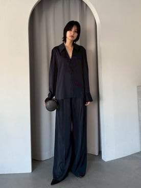 「アイテム（クラッチバッグ）」を使った、RIM.ARK staffさん（レディース・171cm）の秋コーディネート