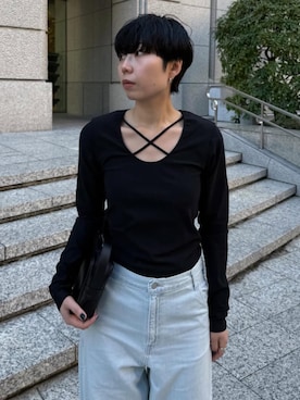 「RIM.ARK（リムアーク）のアイテム」を使った、RIM.ARK staffさん（レディース・171cm）の春コーディネート