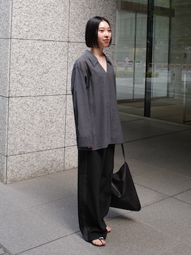 「RIM.ARK（リムアーク）のアイテム」を使った、RIM.ARK staffさん（レディース・158cm）の夏コーディネート