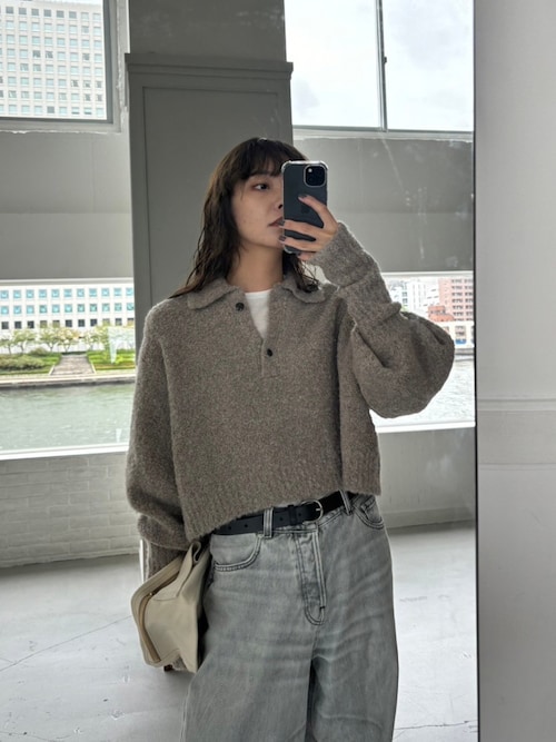 RIM.ARK（リムアーク）の「Boucle short knit ブークレーニット