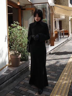 「アイテム（ドレス）」を使った、RIM.ARK staffさん（レディース・170cm）の秋コーディネート