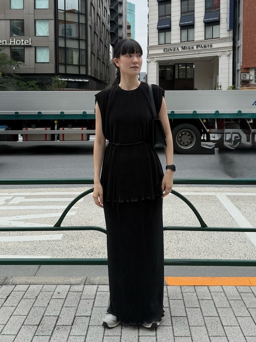 RIM.ARK リムアーク スカートバルーン ドレープ　ブラック RIM.ARK | 2way volume SK (LONG SKIRTS ) |RIM.ARK ONLINE STORE