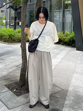 「RIM.ARK（リムアーク）のMesh shoes メッシュ シューズ（サンダル、ブラック系）」を使った、RIM.ARK staffさん（レディース・170cm）の春コーディネート