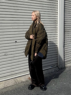 「アイテム（シャツワンピース）」を使った、RIM.ARK staffさん（レディース・158cm）の秋コーディネート