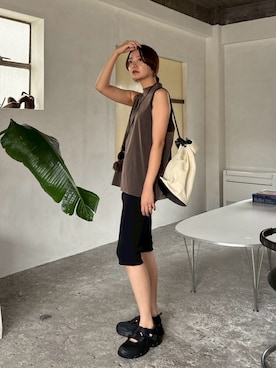 「RIM.ARK（リムアーク）のアイテム」を使った、RIM.ARK staffさん（レディース・168cm）の夏コーディネート