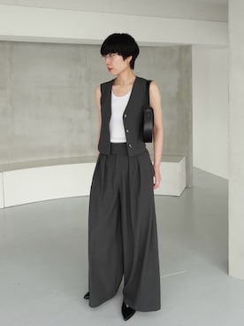 「RIM.ARK（リムアーク）のアイテム」を使った、RIM.ARK staffさん（レディース・171cm）の夏コーディネート
