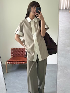 「ラガーシャツ」｜RIM.ARK staffさん（レディース・168cm）の夏コーディネート