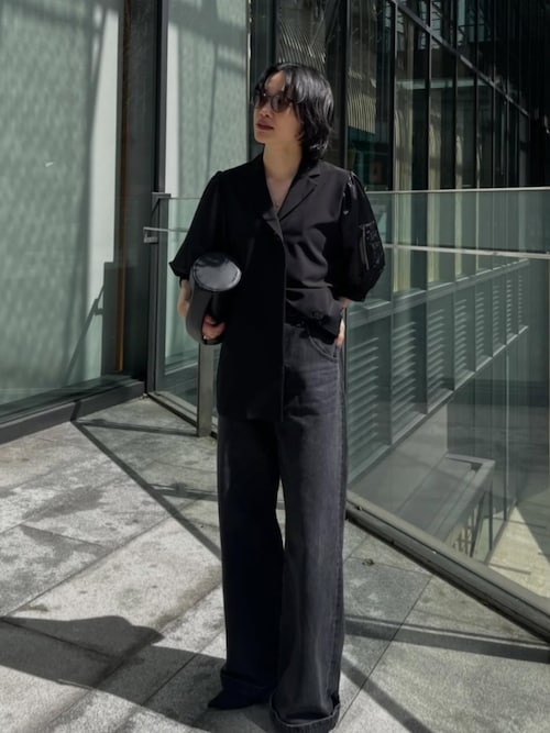 RIM.ARK（リムアーク）の「Middle straight black denim ミドル