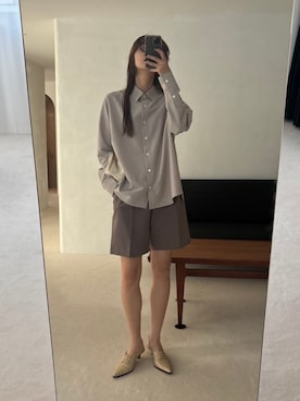 「ハーフパンツコーデ」｜RIM.ARK staffさん（レディース・168cm）の冬コーディネート