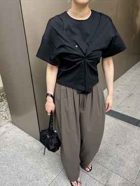 「RIM.ARK（リムアーク）のContinuous object necklace コンティニュアス オブジェクト ネックレス（ネックレス、その他）」を使った、RIM.ARK staffさん（レディース・170cm）の春コーディネート