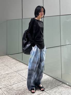 「黒」｜RIM.ARK staffさん（レディース・156cm）の春コーディネート