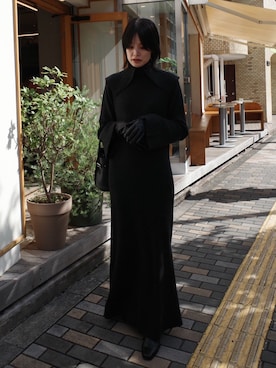 「アイテム（ドレス）」を使った、RIM.ARK staffさん（レディース・170cm）の秋コーディネート