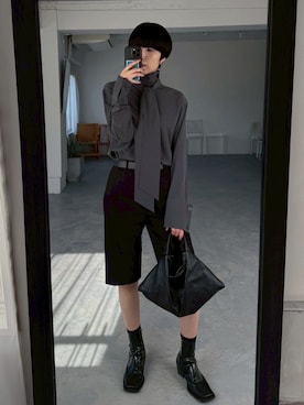 「アイテム（シャツ/ブラウス）」を使った、RIM.ARK staffさん（レディース・171cm）の秋コーディネート