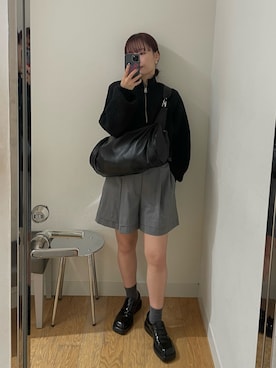 「レザーバック」｜RIM.ARK staffさん（レディース・160cm）の冬コーディネート