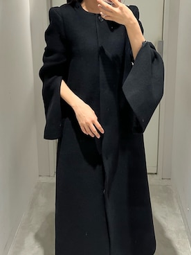 「アイテム（ノーカラーコート）」を使った、RIM.ARK staffさん（レディース・164cm）の秋コーディネート