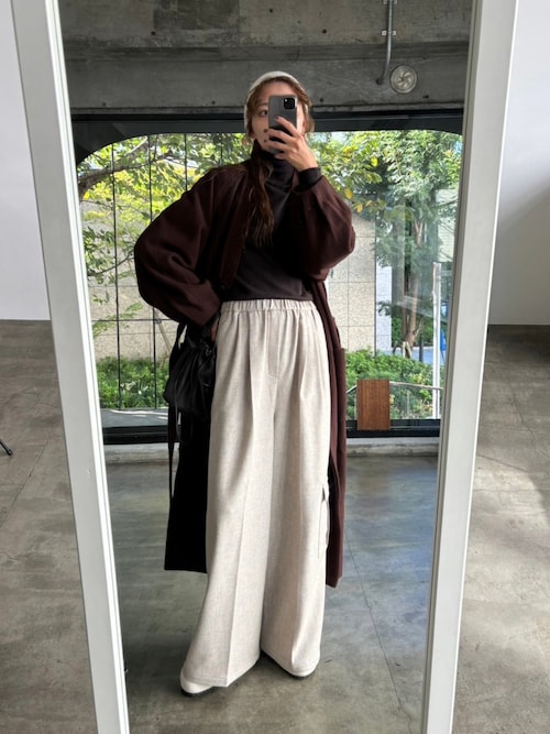 RIM.ARK RIM.ARK staffさんのノーカラーコートを使ったコーディネート  