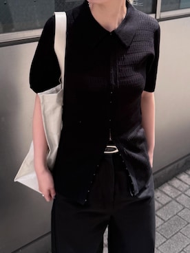 RIM.ARK サイドカラーニットトップス RIM.ARK（リムアーク）の「ｻｲﾄﾞｶﾗｰﾆｯﾄﾄｯﾌﾟｽ（ニット/セーター）」 - WEAR