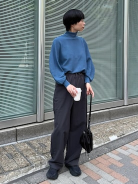 「RIM.ARK（リムアーク）のActive PT(アクティブ パンツ)（その他パンツ、グレー系）」を使った、RIM.ARK staffさん（レディース・172cm）の秋コーディネート
