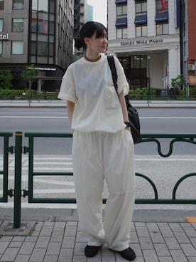 「RIM.ARK（リムアーク）のアイテム」を使った、RIM.ARK staffさん（レディース・169cm）の夏コーディネート