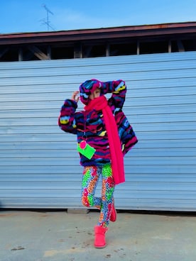 「アイテム（その他アウター）」を使った、hirominadeさん（レディース・158cm）の冬コーディネート