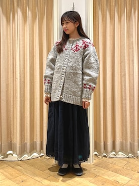 「TSUHARU by Samansa Mos2（ツハルバイサマンサモスモス）のアイテム（スカート）」を使った、ゆいさん（レディース・154cm）の秋コーディネート