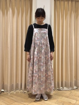 「TSUHARU by Samansa Mos2（ツハルバイサマンサモスモス）のアイテム（ワンピース/ドレス）」を使った、ゆいさん（レディース・154cm）の春コーディネート