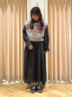「TSUHARU by Samansa Mos2（ツハルバイサマンサモスモス）のアイテム（ワンピース/ドレス）」を使った、ゆいさん（レディース・154cm）の秋コーディネート