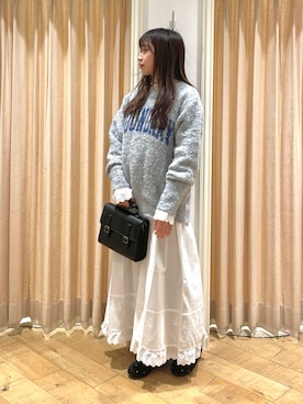 「アイテム（ドレスシューズ、グレー系）」を使った、ゆいさん（レディース・154cm）の秋コーディネート