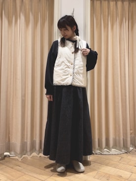 「Samansa Mos2（サマンサ モスモス）のアイテム（ブーツ）」を使った、ゆいさん（レディース・154cm）の冬コーディネート