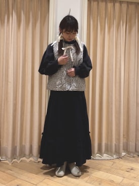「Samansa Mos2（サマンサ モスモス）のアイテム（ブーツ）」を使った、ゆいさん（レディース・154cm）の冬コーディネート