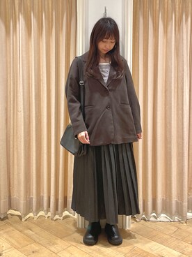 「Samansa Mos2（サマンサ モスモス）のアイテム（ジャケット/アウター）」を使った、ゆいさん（レディース・154cm）の秋コーディネート