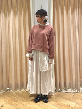 「アイテム（ドレスシューズ、グレー系）」を使った、ゆいさん（レディース・154cm）の秋コーディネート