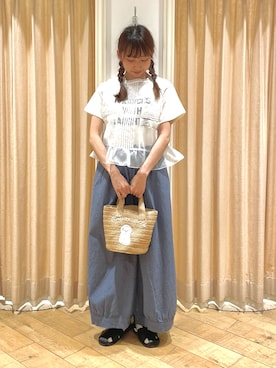「Samansa Mos2（サマンサ モスモス）のアイテム（パンツ）」を使った、ゆいさん（レディース・154cm）の春コーディネート