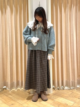 「アイテム（ドレスシューズ、ベージュ系）」を使った、ゆいさん（レディース・154cm）の秋コーディネート