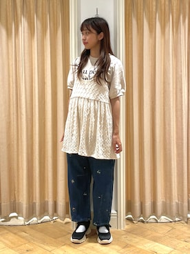 「Samansa Mos2（サマンサ モスモス）のアイテム」を使った、ゆいさん（レディース・154cm）の夏コーディネート